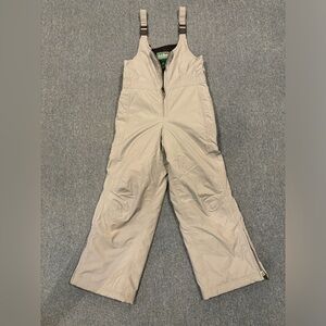 LL Bean, Little Kids, Size 8 ‘Cold Buster Snow Bibs’, in Light Grey - Unisex